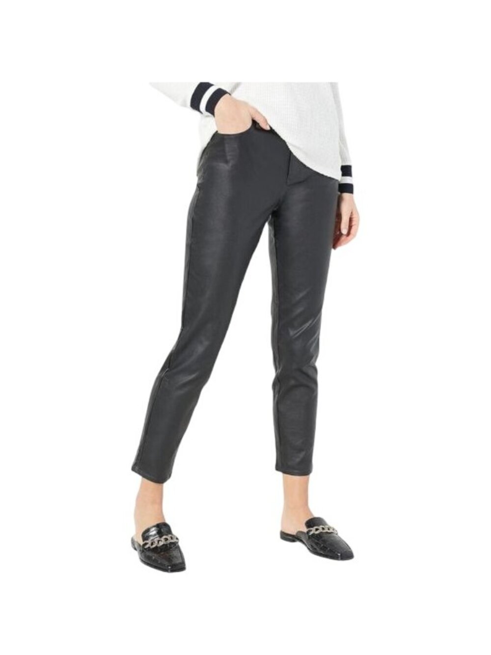 GRAVER Susan Graver Pants Plus Size 22 Regular Coated Stretch Woven Ankle NEW